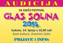 Audicija za dječji festival „Glas Solina“