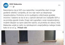 Makarski HDZ osudio noćnu akciju ispisivanja grafita protiv SDP-ove gradske vlasti i Zorana Paunovića