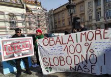 FOTO/VIDEO Makarani prosvjedovali u Zagrebu zbog prijedloga Zakona o pomorskom dobru