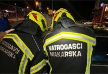 VIDEO Sinoć izbio požar kod benzinske pumpe u Makarskoj