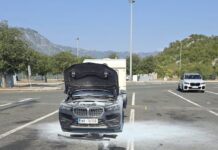 FOTO Na odmorištu Rašćane planuo BMW – Slovenci u šoku